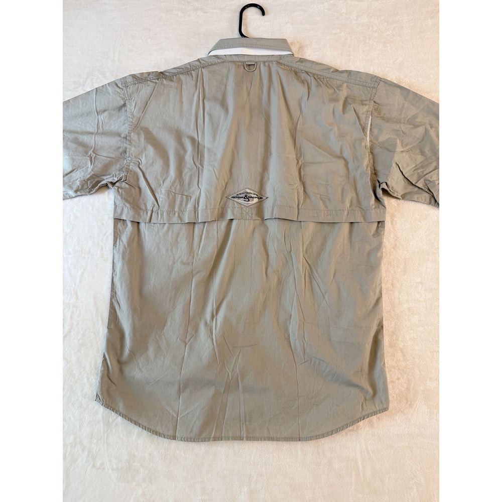 Hook & Tackle Fishing Shirt Mens Medium Brown Outdoor Performance New Tag NWT - Picture 5 of 7
